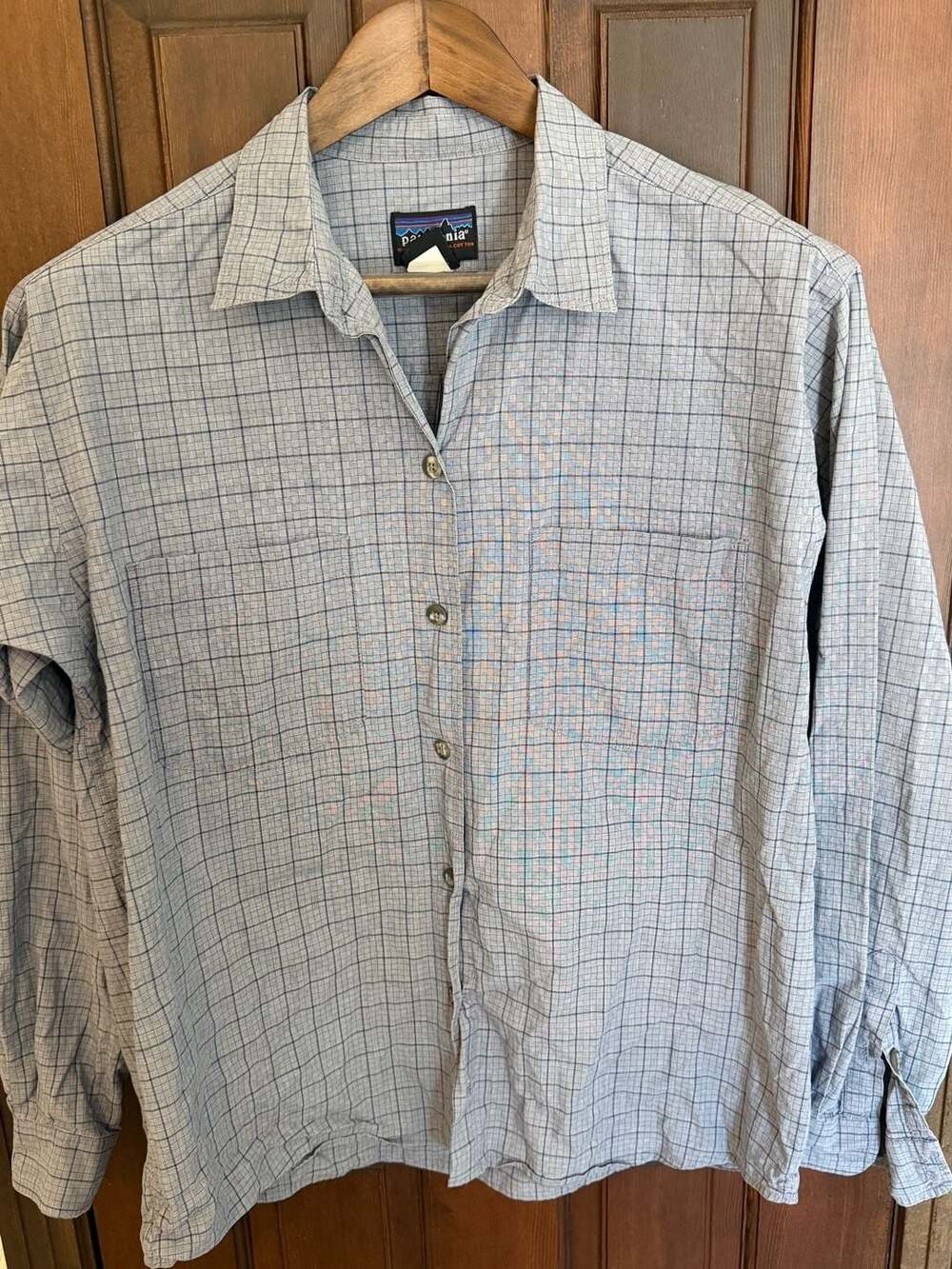 Vintage Patagonia Women's L Organic Pima Cotton Long Sleeve Button Down Shirt